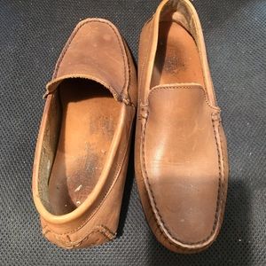 Mens Sebago leather driving moccasin loafers